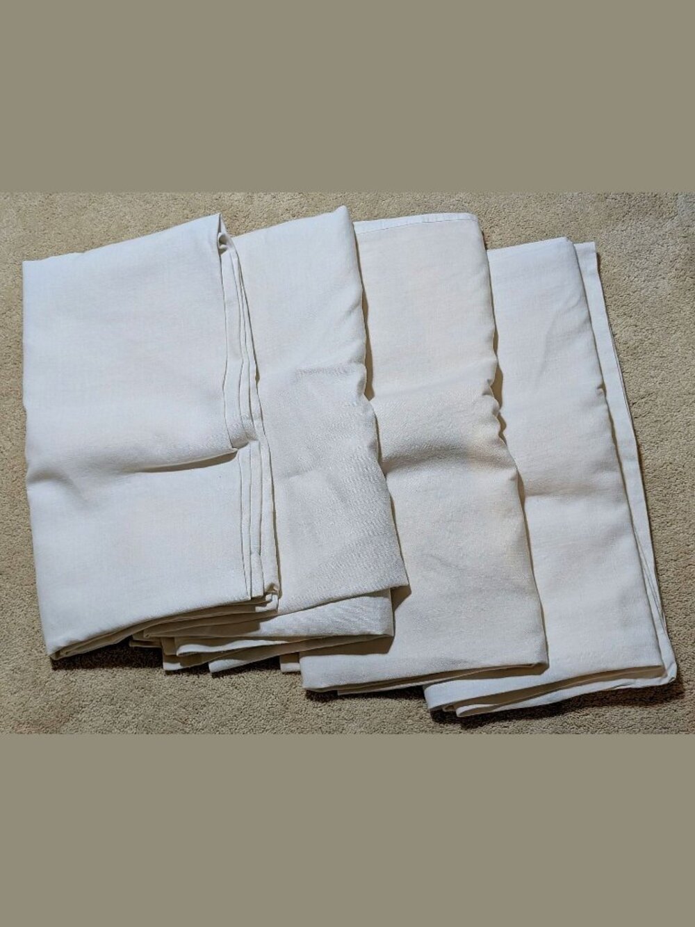 SET of 4 Restoration Hardware LINEN Belgian Heavyweight 4 PC 50x96" NATURAL